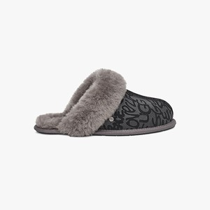 Ugg Scuffette II Sparkle Graffiti Women Slippers Black (3826BJSWE)